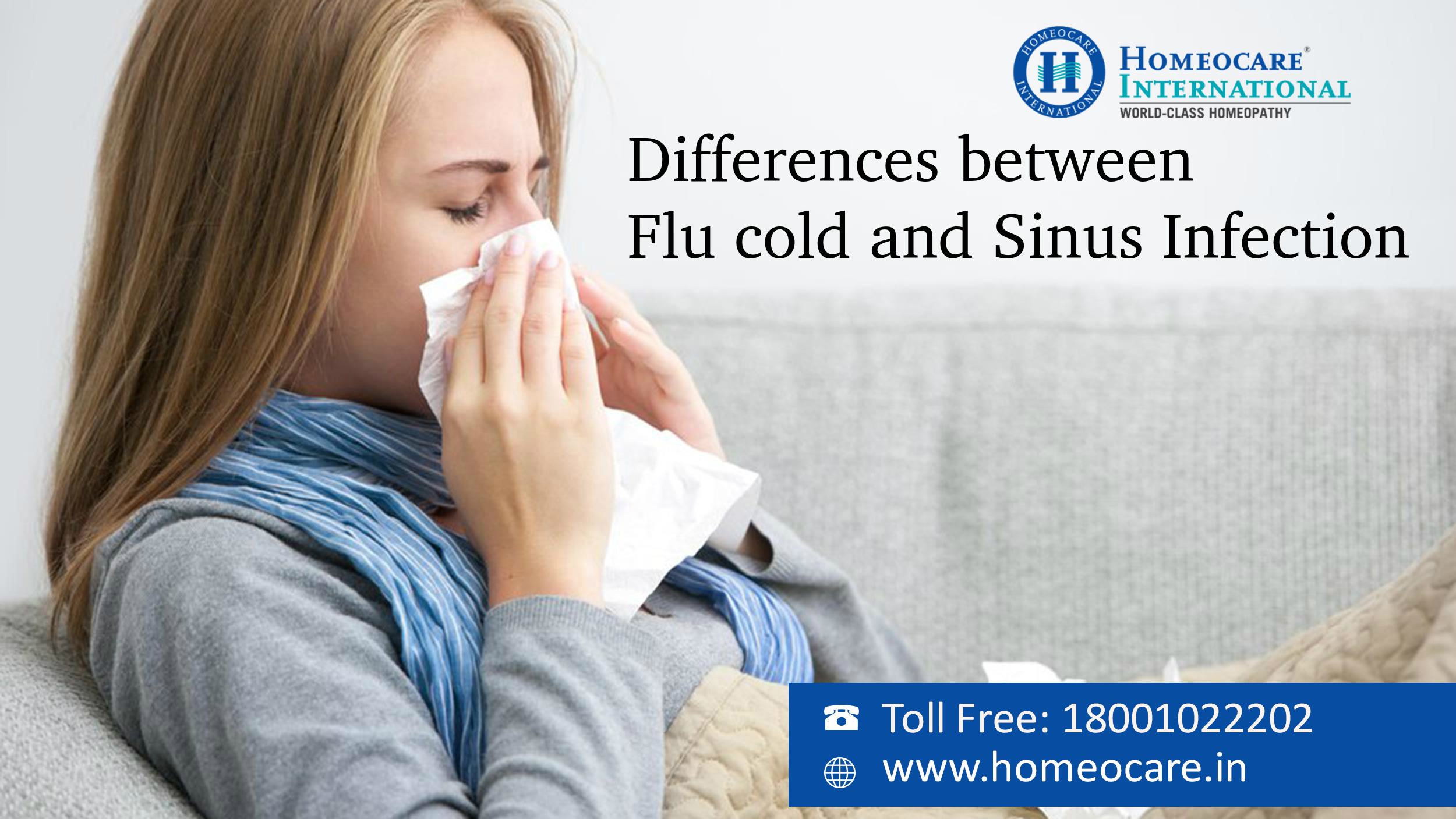 Know the Differences between Flu cold and Sinus Infection | Homeocare ...