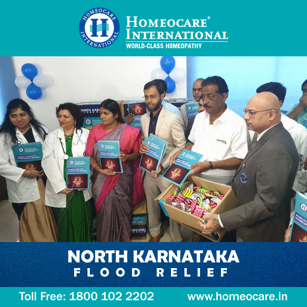Homeocare International provides relief to the flood affected people of Karnataka